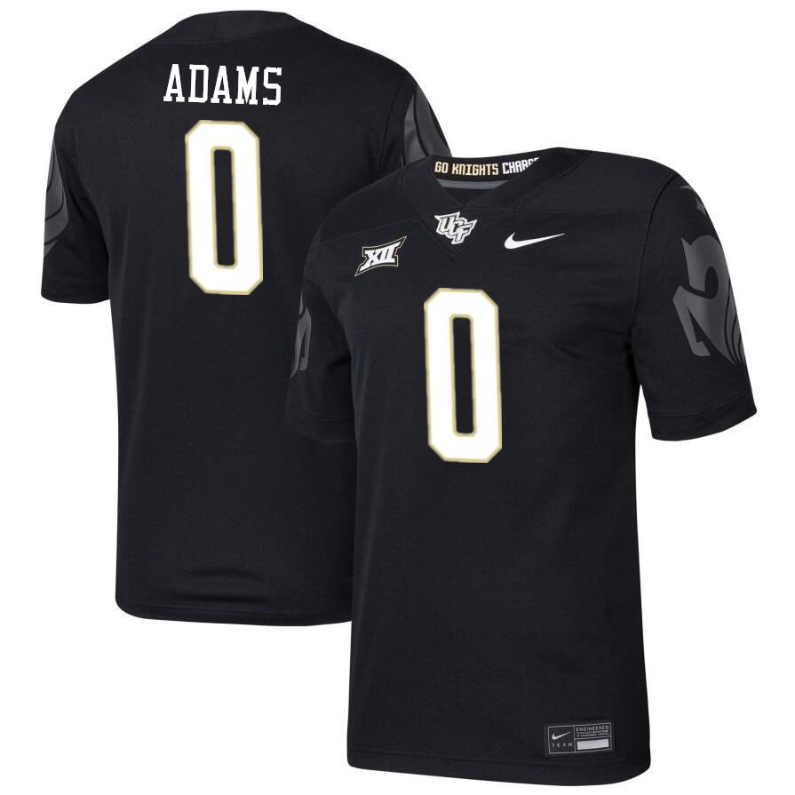 Men #0 Brandon Adams UCF Knights Big 12 Conference College Football Jerseys Stitched-Black